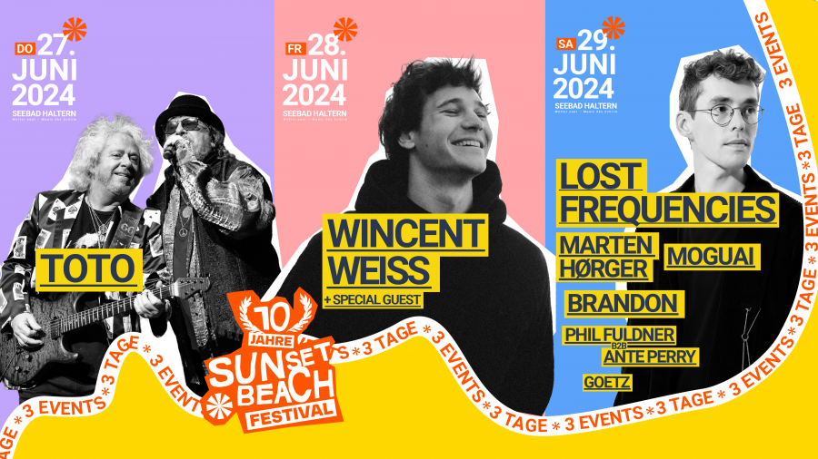 10 Jahre Sunset Beach Festival mit TOTO, Wincent, Weiss und dem Festival